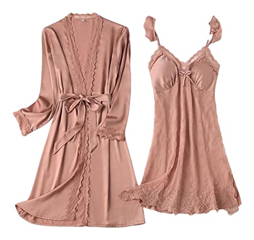Robe de mariée sexy en dentelle lingerie intime kimono nuit orange