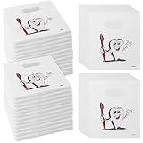 Colarr 400 Pcs Tooth Patient Care Dental Bags 9 x 8 Inches Plastic Merchandise Bags Dental Bags for Patients Dental Clinics Patient Encouragement Gifts Party Favors (Patient)