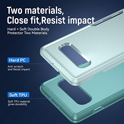 for Samsung Galaxy S10 Case,with HD Screen Protector [Military Grade Drop Tested] Heavy-Duty Tough Rugged Shockproof Protective Case for Samsung S10, Green
