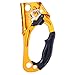 UBAYMAX Rock Climbing Ascender con Dentature,Maniglia di Risalita,Dispositivo di Outdoor,Attrezzatura da Arrampicata per 10mm-13mm Corda (Gold-Destra)