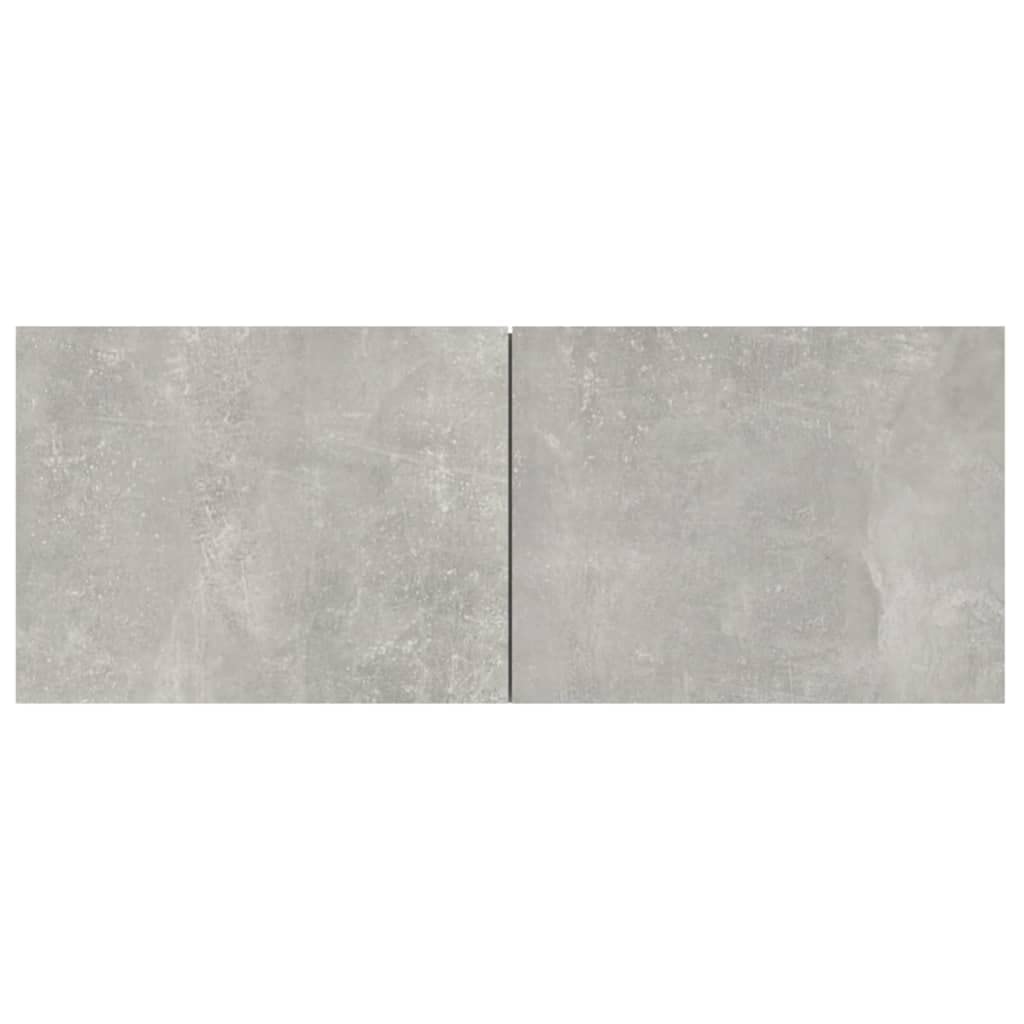 Wandschrank Fernseher Betongrau, TV-Hängeschrank aus Holzwerkstoff mit dekorativem Design, bietet reichlich Stauraum für Schlüssel und Notizblöcke, einfache Reinigung mit feuchtem