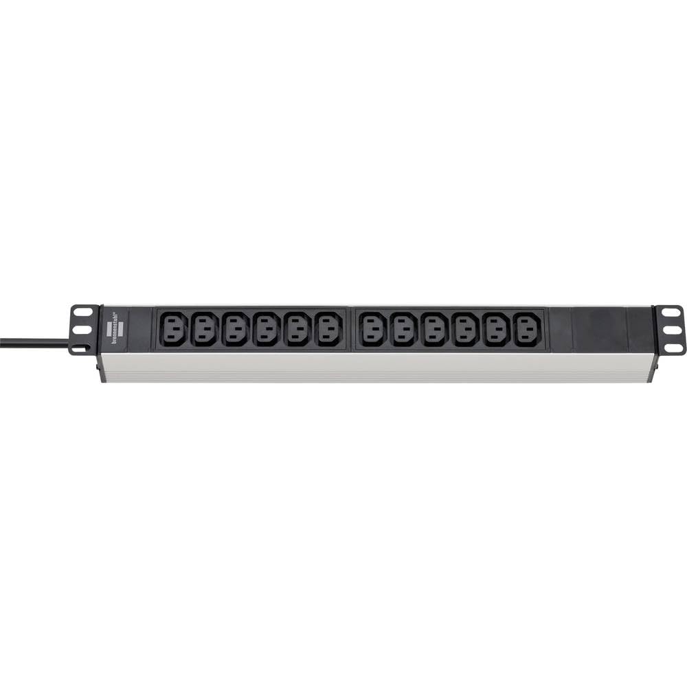 Brennenstuhl 1390007112, 2 M, Interno, Accoppiatore C13, Ip20, Nero, Argento, 12 Uscite ac