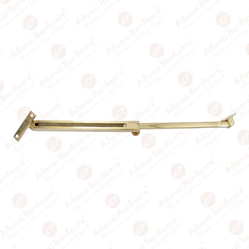 Adonai Hardware "Chesulloth" Brass Telescopic Casement Sliding Window Stay (4, Polish Lacquered)
