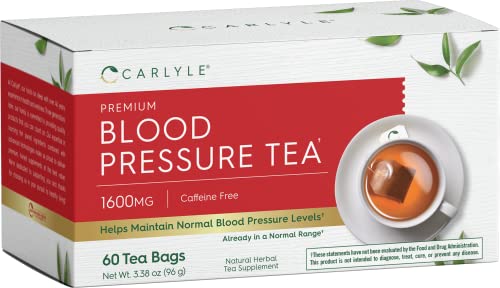 Carlyle Blood Pressure Tea Bags | 60 Count | with Hibiscus Flower | Vegetarian, Non-GMO & Gluten...