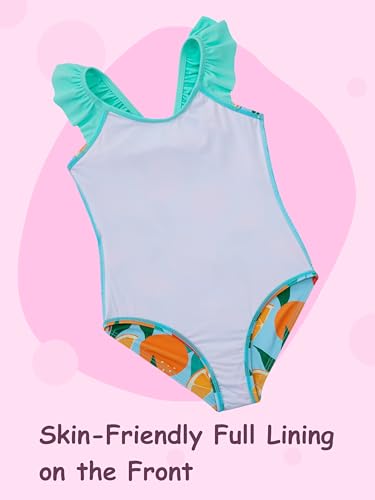Image of DAXIANG Girls Ruffles One Piece Swimsuits Quick Dry Beach Sport Swimwear Toddler Kids Mermaid Unicorn Bathing Suit 4-10 Years