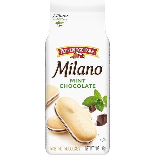 Pepperidge Farm Milano Mint Chocolate Cookies, 7 OZ Bag (15 Cookies)