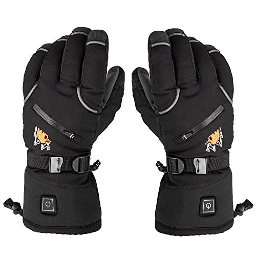 American Mammoth Heated Gloves for Men & Women - Battery Electric Heated Warm Cycling Motorcycle| Works Up to 6 Hours (X-Large Mens Glove)