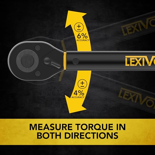 Image of LEXIVON Torque Wrench, 1 /2-Inch Drive, Dual Scale 30-210 FT-LB (40.7-284.7 N.m), Premium Rubber-Grip Handle, Deluxe Hybrid Case (LX-TW12)
