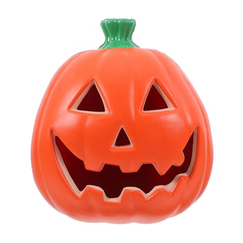 Kichvoe Classic Pumpkin Lamp for Indoor Outdoor Halloween Decor Plastic Statue for Spooky Parties and Festive Vibes