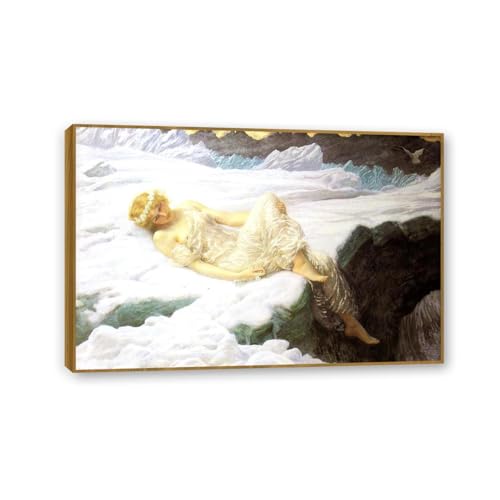 Peinture Edward Robert Hughes Coeur de neige, affiche mural 30x20cm couleur teck
