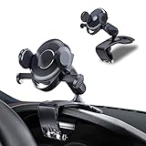 ASUBHA Car Phone Mount, 360 Degree Rotation Dashboard Clip Stand, Suitable for 4.7 to 6.5 Inch Smartphones, Black