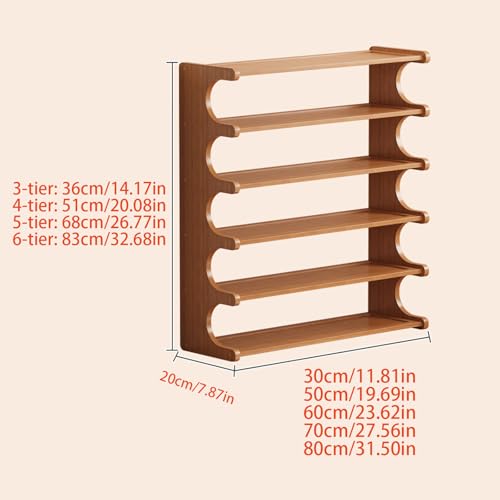Étagère à chaussures en bambou 4 niveaux pour optimiser les petits espaces
