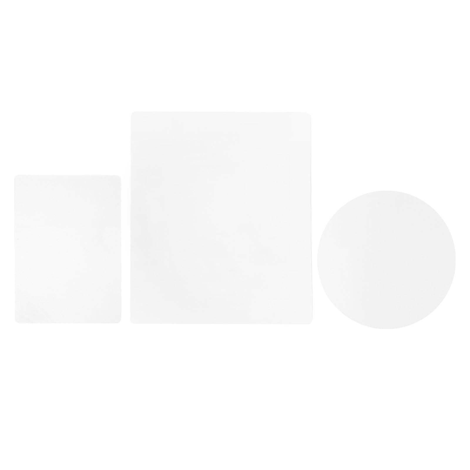 Generic 3pcs Gel Press Printing Plate: A4 A5 Round Gel Plate Clear & Reusable for Art Printmaking Mixed Media Crafts Journaling DIY Home Decor Projects