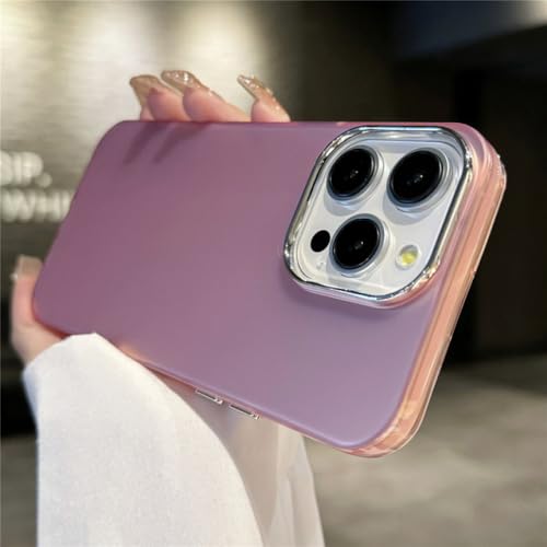 Coque iPhone 13 rose matte et rigide antichoc avec un effet glitter laser unique