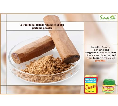 SAARA Javadhu Powder 12g (Mukkudal Sarvodaya Javadhu) for Cloth,Body & Pooja