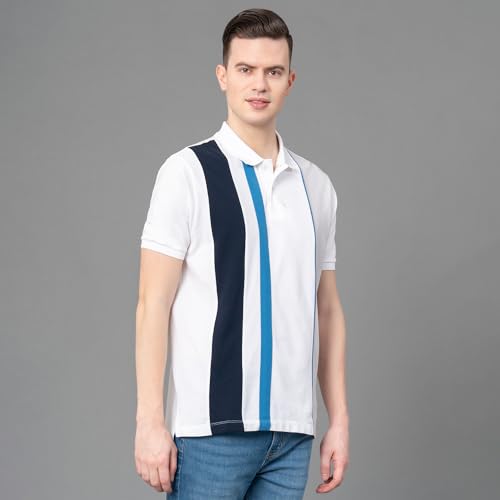 Image of Red Tape Colorblock Regular Fit Polo T-Shirt For Men | Comfortable & Stylish