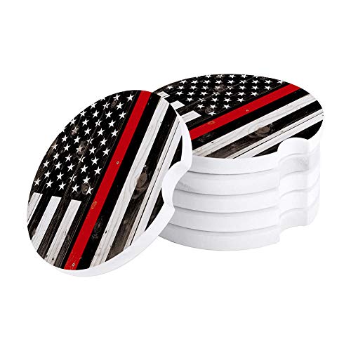 Juego 2 Posavasos de Cerámica Absorbentes para Auto Rojo miniatura 2