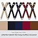 FHLIASM Mens Suspenders 1.4 Inch Wide X-Back Braces with 4 Heavy Duty Clips Adjustable Elastic Work Suspenders for Men Women
