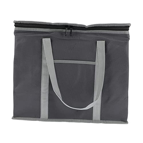 Mikikit Bolsa Plegable Aislante para Picnic y Camping Bolsa Térmica Portátil para Compras y Almacenamiento Resistente y para Uso Prolongado Color Gris