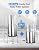 Gravity-Fed Water Filter System, Cobectal 2.25G Countertop System with Black Elements 304 Stainless Steel Gravity Water Filter with Water Level Window, Anti-Slip Removable Stand & Water Spigot