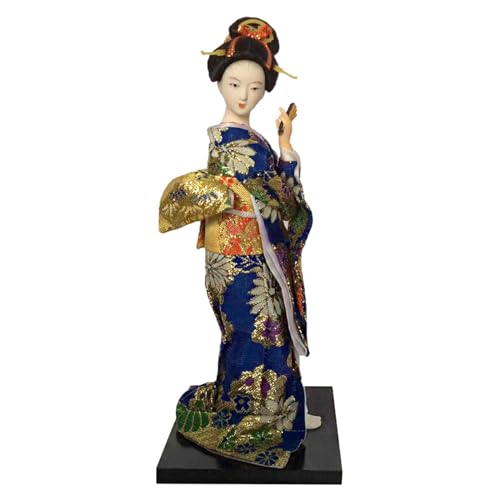NMLLTB Muñeca Geisha Japonesa Muñecas Kimono Estatua Asiática Escultura De 25 Cm Figura Coleccionable Muñeca Kabuki for Gabinete Mesa Sala De Estar, Estilo A
