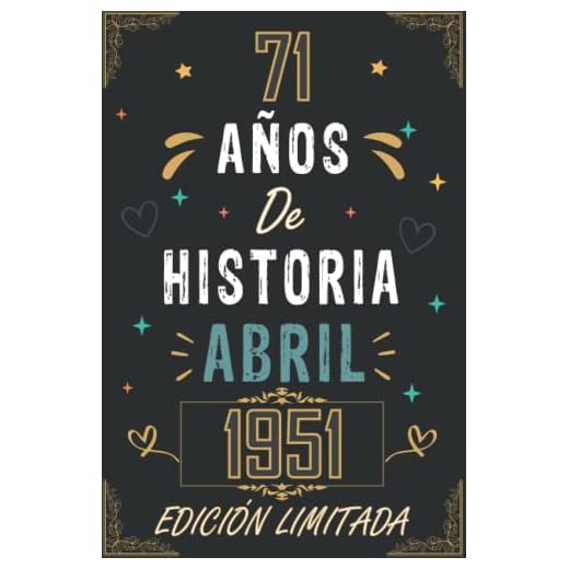 CUADERNO, 71 AÑOS DE HISTORIA ABRIL 1951 EDICIÓN LIMITADA: Regalo de 71 cumpleaños para mujeres y hombres, ideas de 71 cumpleaños... un cumpleaños... ... regalo de 71 cumpleaños para él/ella.