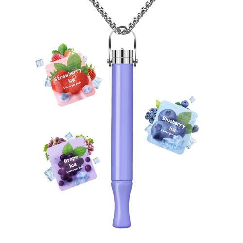 VITABONA Breathing Necklace for Anxiety Relief Mindful Air Breathing Necklace Stress Relief Calm Device with Smooth Resistance Stainless SteelMeditation Jewelry Gifts for Women and Men