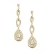 Mariell Dramatic Micro-Pave CZ Dangle Bridal Wedding Earrings with Genuine 14K Gold Plating