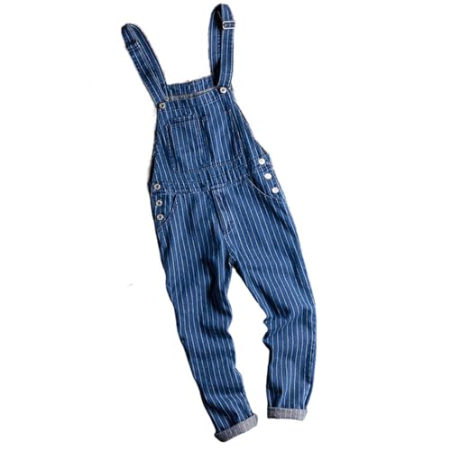 Combinaison en denim pour homme avec bretelles ajustables style salopette tendance
