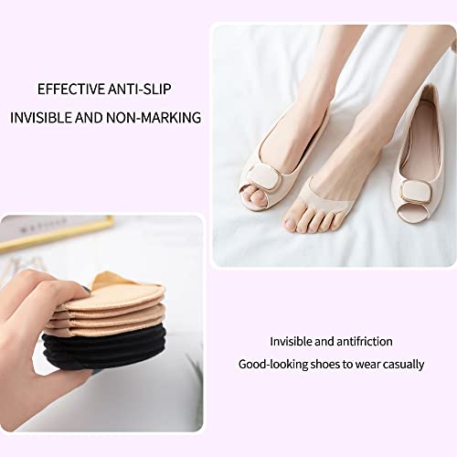 Image of Ball of Foot Cushions Honeycomb Fabric Metatarsal Pads Invisible Socks Pads for Women and Men Reusable Forefoot Pads (5 Pairs-Pink)