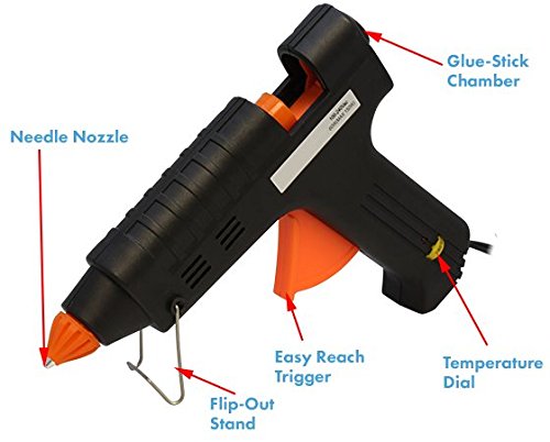 Aven 17621 Hot Glue Gun 60W with Plastic Travel Case