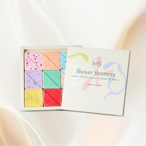 FWS Shower Steamers Aromatherapy Shower Tablets with Eucalyptus Essential Oils, 9PCS Shower Steamer Shower Bombs with 100% Natural Essential Oils, Shower Bomb Set, Shower Steamers for Women Gifts