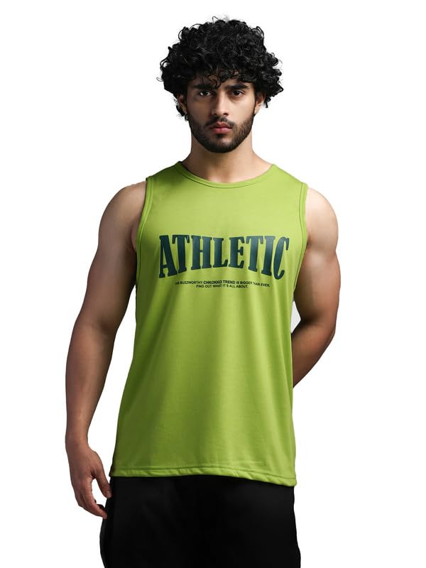Image of CHKOKKO Sleeveless T Shirts Gym Vest for Men Workout Graphic Printed Premium Cotton Blend Tank Top for Man Running Vest Sando Gym Wear Lightweight Breathable Casual Summer Wear Boys
