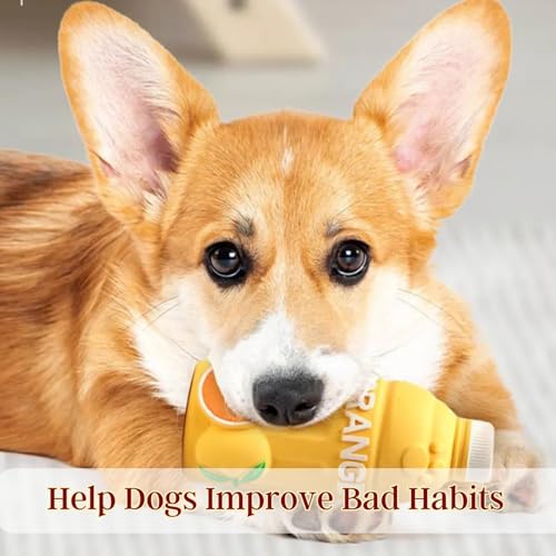 Image of Foodie Puppies Natural Latex Squeaky Play Drink Chew Toy - (Orange Juice Toy) for Small to Medium Dogs | Durable, Interactive, Fetch & Chew Safe Play Toy | Reduce Separation Anxiety