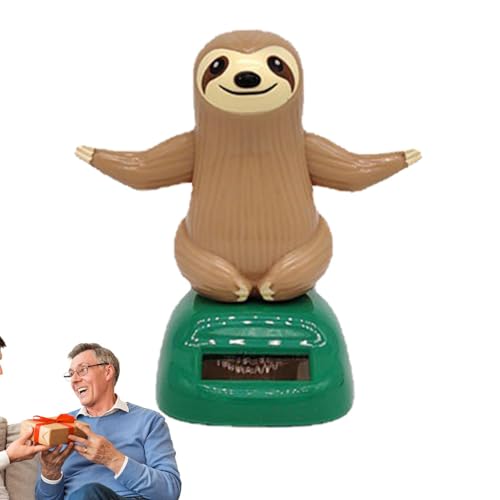 Solar Dashboard Sloth - Sloth Solar , Solar Powered Dashboard Doll Sloth | Abs Car Sloth Animated Bobble Dancer, Shaking Hand Doll Toys Dancing Sloth Figures for Kids, Dashboard, 10x8x5cm
