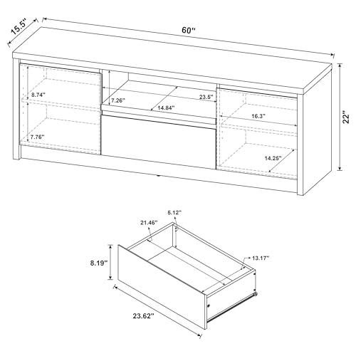 Image of Coaster Home Furnishings Winfield 3-Piece Entertainment Center 60-Inch Tv Stand Black