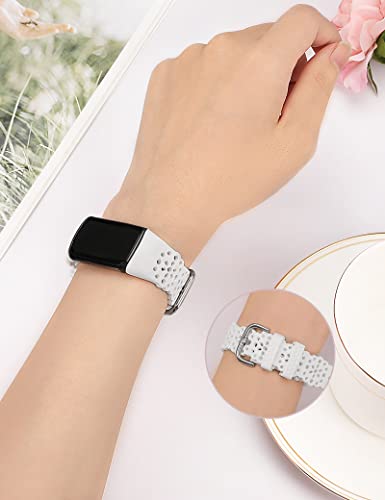 TOYOUTHS Lace Silicone Compatible with Fitbit Charge 5 Strap/Charge 6 Strap - Image 4