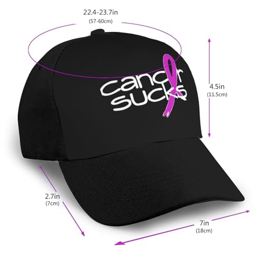 Cancer Sucks Bonnets Curved Brim Mesh Baseball Cap Casual Sun Hat Unisex2