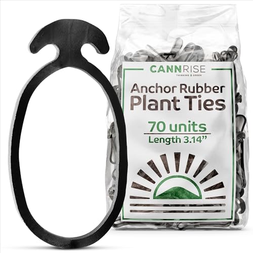 Anchor Bands for Trellising – 70-Pack 8 cm/3.14 in Rubber Vine Ties, UV-Protected Bands: Grapevines, Trees & Climbing Plants – Tool-Free Loop-and-Anchor Design for Install, Weatherproof
