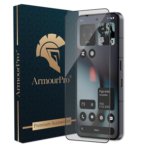 Image of ArmourPro Anti Glare Matte Tempered Glass for Nothing Phone (3) - Anti Fingerprint Screen Protector, 9H Scratch Resistant, Smooth Touch, Edge-to-Edge Full Coverage