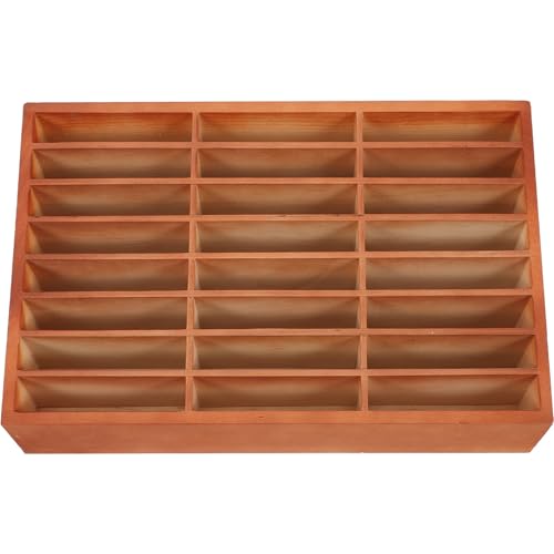 Boîte de rangement en bois et support smartphone marron pour téléphone portable - 2