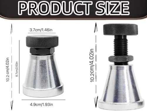 Image of Adjustable Screw Jack Post,Size Range 2.63 inch-3.93 inch,5 Tons Capacity (2PCS) | Adjust from 2.63 inch to 3.93 inch for precise leveling. 54# steel for heavy-duty milling, drilling, and die processing machines.