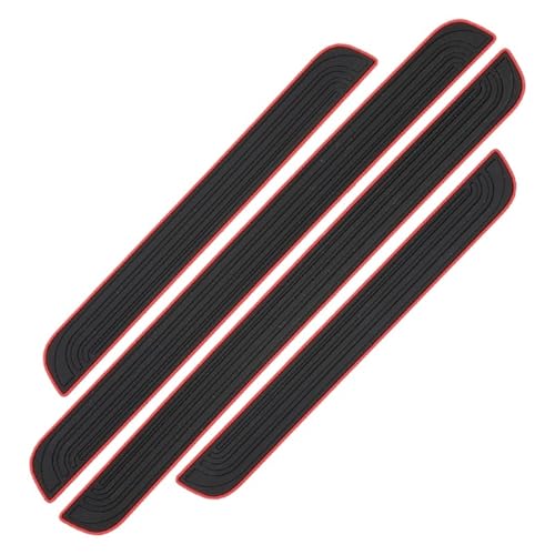 Seuil de porte voiture caoutchouc noir 4pcs protection