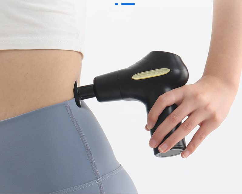 Masajeadores Pistola de masaje masajeador de tejido profundo, masajeador de percusión de 32 velocidades con pantalla LCD, pistola de masaje muscular de mano con 4 cabezales de masaje for la relajación