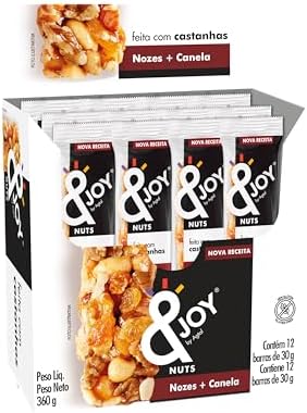 Barra de Nuts Enjoy - Sabor Nozes e Canela - Display com 12 unida...