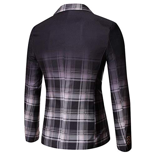 Mens Plaid Blazer Sports Coat Casual Slim Fit Checkered Blazer Fashion Notched Lapel One Button Suit Jacket for Men2