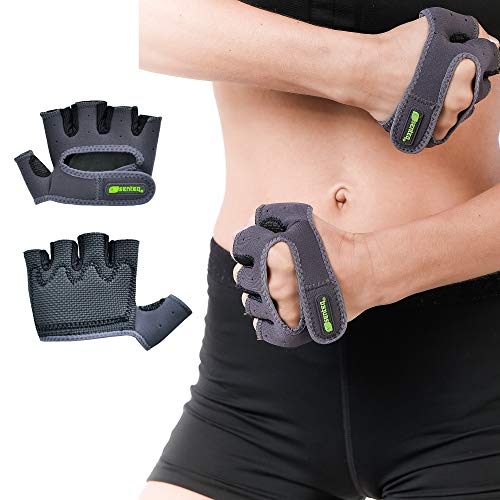 SENTEQ Lifting Workout Gloves - Fingerless Gym Workout Hand Protection, Grip Gloves for Weightlifting and Sports, Workout Gloves for Men & Women, Great for Training, Climbing, Biking & More