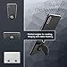 nuckees –The Only Phone Grip & 4-way Locking Stand For Vertical/horizontal Viewing, Magnetic, Collapsible & Patented Snughug Technology To Custom Fit Any Hand –Metal Black (iphone 11 Compatible)