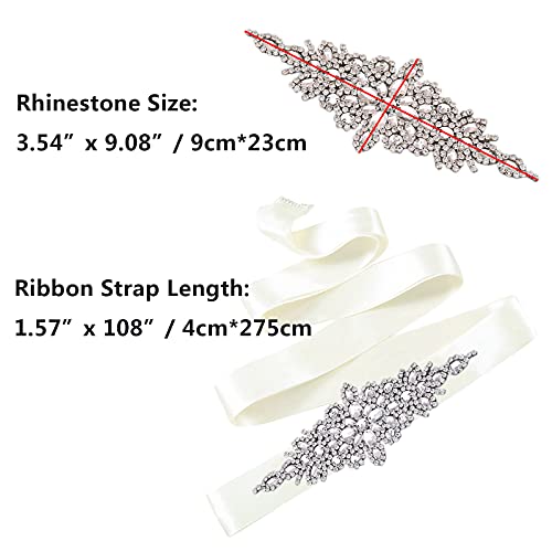 Bridal Belt, Rhinestone Bridal Wedding Belt Sash for Wedding Dress Bridesmaid Gown4