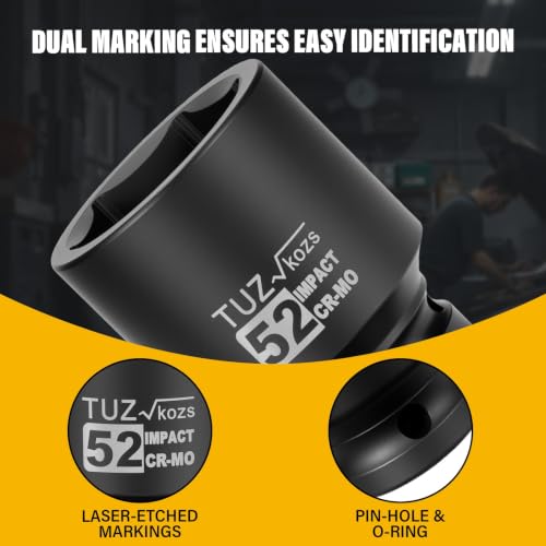 Image of 1 Inch Drive 52mm Standard Metric 6 Point CR-MO Impact Socket